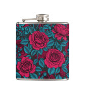 赤と青のバラ フラスク (正面)