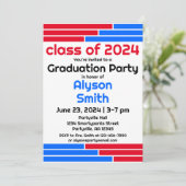 赤と青のバーワンフォトグラードパーティー 招待状 (スタンド正面)