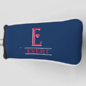 赤と青のパターモノグラムのヘッドカバー ゴルフヘッドカバー (正面)