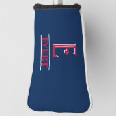 赤と青のパターモノグラムのヘッドカバー ゴルフヘッドカバー (回転90)