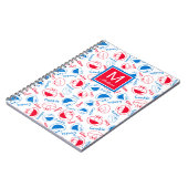 赤と青のパターン |名前の追加 ノートブック (左側)