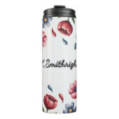 赤と青のフローラ枠 タンブラー (正面)