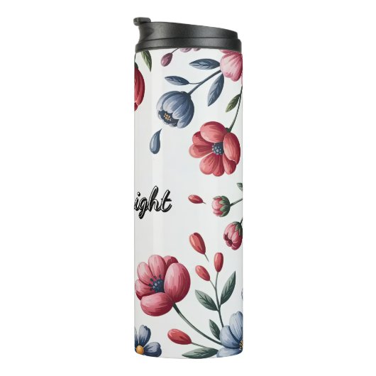 赤と青のフローラ枠 タンブラー (回転右)