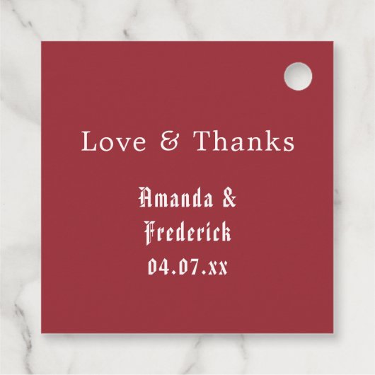 赤と青のフローラ7月4日結婚 フェイバータグ (裏面)