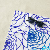 赤と青のフローラ ビーチタオル (インサイチュ)