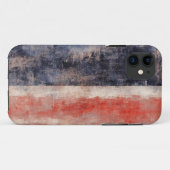 赤と青のブラシストローク抽象芸術iPhone 11ケース Case-Mate iPhoneケース (裏面(横))