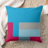 赤と青のブロック クッション (ブランケット)