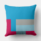 赤と青のブロック クッション (裏面)