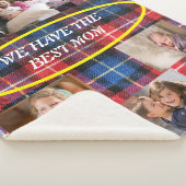 赤と青のプ最高のリイド4枚の写真のママがいる シェルパブランケット (3/4)