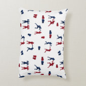 赤と青のボクシンググローブボクサーパターン アクセントクッション (裏面(縦))