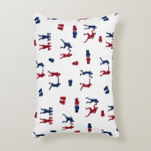 赤と青のボクシンググローブボクサーパターン アクセントクッション (正面(垂直))