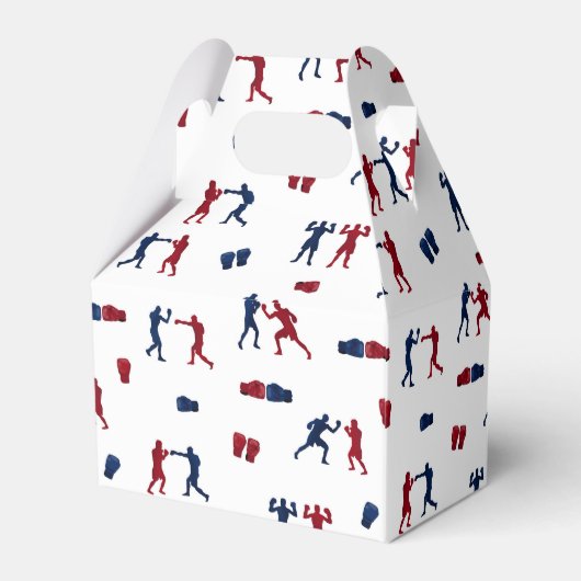 赤と青のボクシンググローブボクサーパターン フェイバーボックス (裏面サイド)