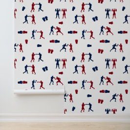 赤と青のボクシンググローブボクサーパターン 壁紙