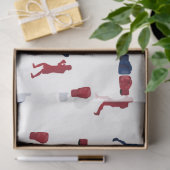 赤と青のボクシンググローブボクサーパターン 薄葉紙 (ギフト)