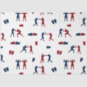 赤と青のボクシンググローブボクサーパターン 薄葉紙 (正面)