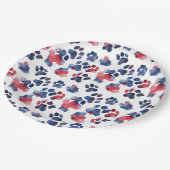 赤と青のポー4th 7月プレート ペーパープレート (アングル)