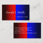 赤と青のモダンプロフェッショナル名刺 名刺 (正面/裏面)