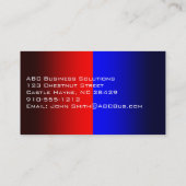 赤と青のモダンプロフェッショナル名刺 名刺 (裏面)