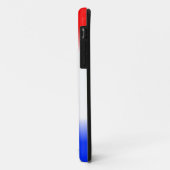 赤と青のモノグラムストライプ Case-Mate iPhoneケース (裏面/左)