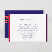 赤と青のリハー結婚サル 招待状 (正面/裏面)