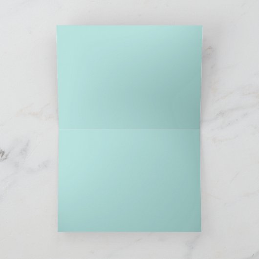 赤と青のルースターウォーターカラーカードアクアコケレル カード (内部)