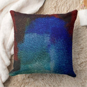 赤と青のレザールック クッション (ブランケット)