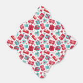 赤と青のレトロクリスマスパッケージ フェイバーボックス (折り畳みなし)