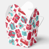 赤と青のレトロクリスマスパッケージ フェイバーボックス (オープン)