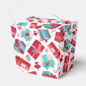 赤と青のレトロクリスマスパッケージ フェイバーボックス (裏面サイド)