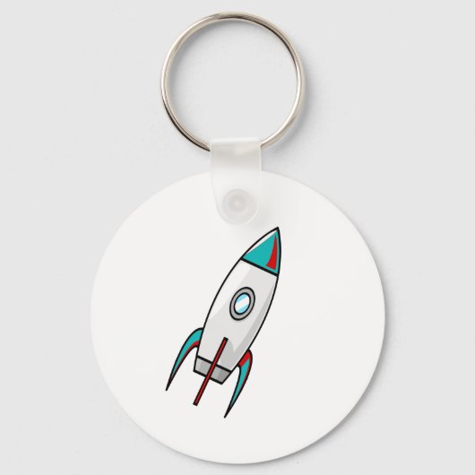 赤と青のロケット キーホルダー (正面)
