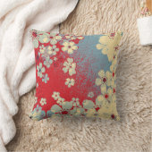 赤と青のヴィンテージ クッション (ブランケット)