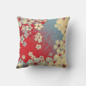 赤と青のヴィンテージ クッション (裏面)