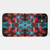 赤と青の万華鏡のパターン Case-Mate iPhoneケース (裏面(横))