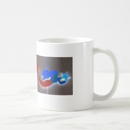 赤と青の人魚のマグ コーヒーマグカップ (右)