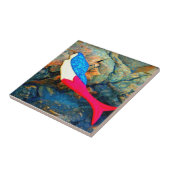 赤と青の人魚 タイル (側面)