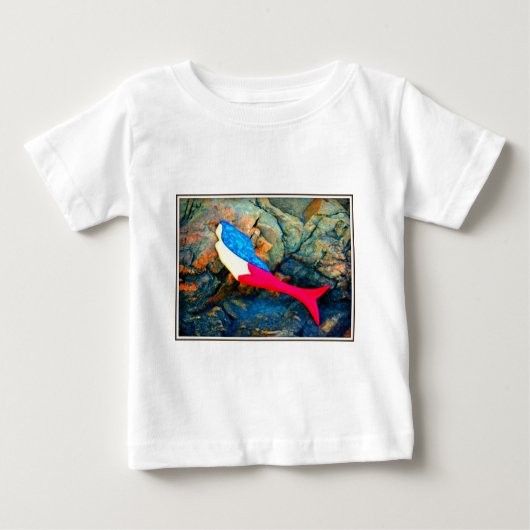 赤と青の人魚 ベビーTシャツ (正面)