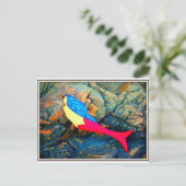 赤と青の人魚 ポストカード (スタンド正面)