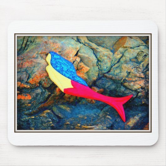 赤と青の人魚 マウスパッド (正面)