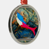 赤と青の人魚 メタルオーナメント (右)