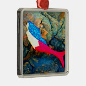 赤と青の人魚 メタルオーナメント (右)