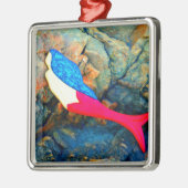 赤と青の人魚 メタルオーナメント (左)