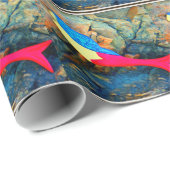 赤と青の人魚 ラッピングペーパー (ロールコーナー)