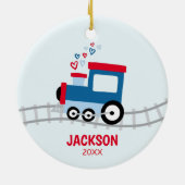 『赤と青の列車』 セラミックオーナメント (裏面)