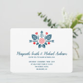 赤と青の北欧の愛 | 結婚s 招待状 (スタンド正面)