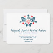 赤と青の北欧の愛 | 結婚s 招待状 (正面)