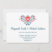 赤と青の北欧愛 | 結婚s 招待状 (正面)