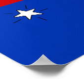 赤と青の卒業カスタム ポスター (角)