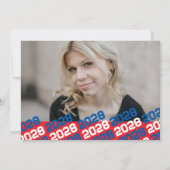 赤と青の卒業式2写真のお知らせ 招待状 (裏面)