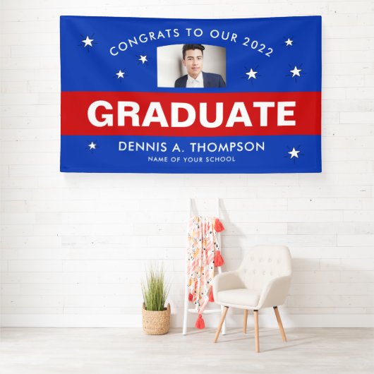 赤と青の卒業式 横断幕 (インサイチュ)