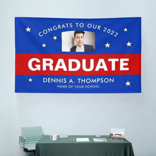 赤と青の卒業式 横断幕 (トレードショー)